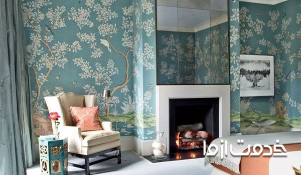 کاغذ دیواری برای اتاق خواب به سبک کلاسیک