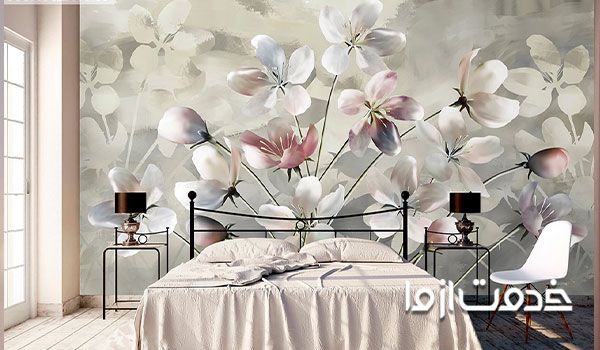 کاغذ دیواری اتاق خواب سه بعدی