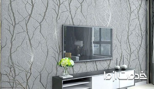 جنس هماهنگ با محیط کاغذ دیواری پذیرایی