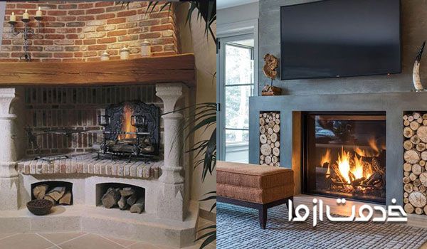 تبدیل شومینه قدیمی به مدرن