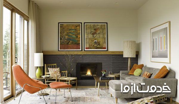 بازسازی شومینه با تغییر رنگ شومینه