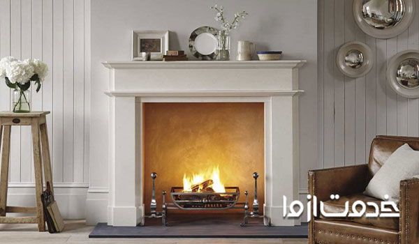 ساخت تاقچه در بالای شومینه