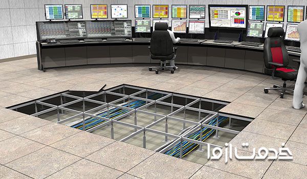 کف کاذب چهت پوشاندن تجهیزات تأسیساتی