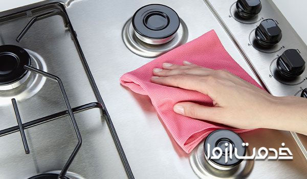 سیاه شدن استیل اجاق گاز