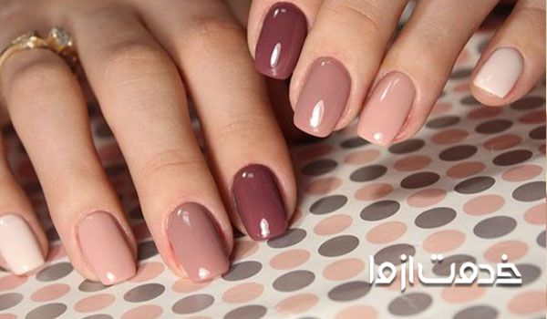 طراحی و ژلیش ناخن پاییزی ساده 