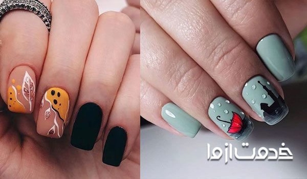 مدل‌های جذاب و خاص ژلیش ناخن پاییزی 