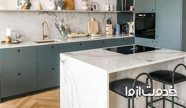 سنگ کابینت در دکوراسیون آشپزخانه