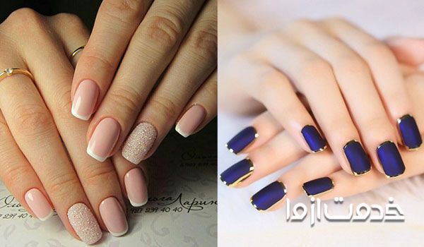 مدل لاک دو رنگ ساده