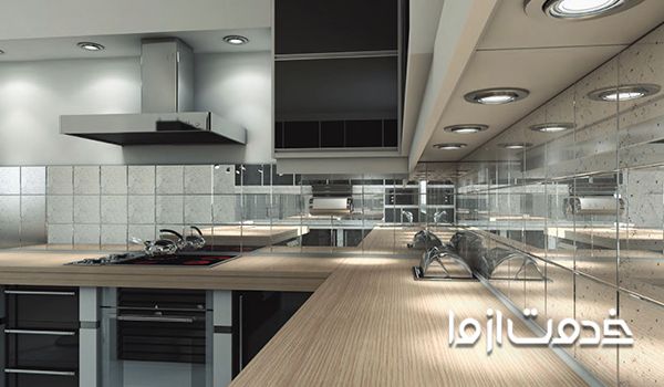 فنگ شویی آشپزخانه با نورپردازی