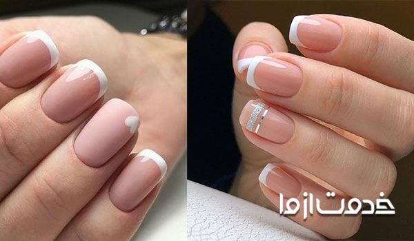 دیزاین فرنچ ناخن در خانه
