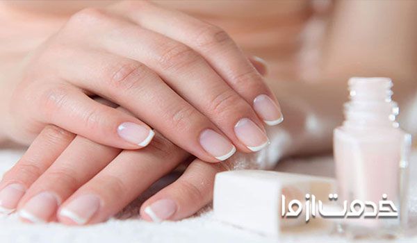 کاشت فرنچ ناخن ساده در خانه 