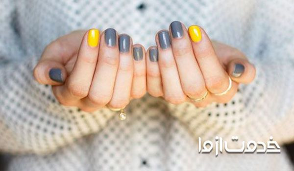 مدل ناخن گرد با رنگ سال 