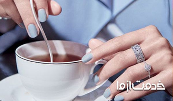 مدل ناخن بیضی مربع برای دستان کشیده 