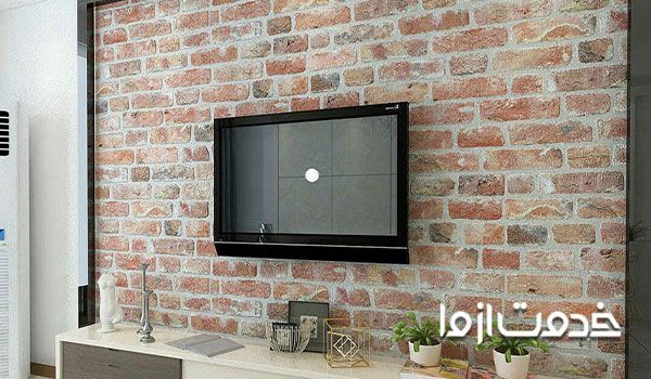 مدل سنگ انتیک برای پشت تلویزیون