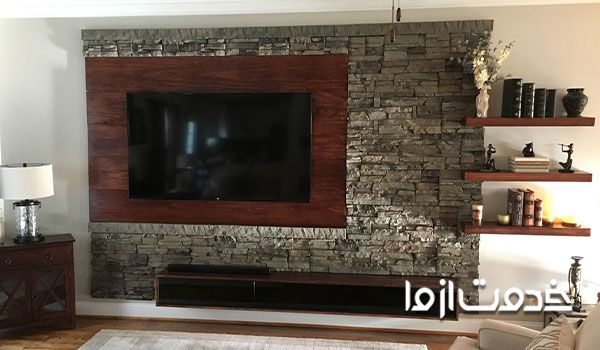 میز تلویزیون سنگ آنتیک با سنگ آنتیک برای شومینه 