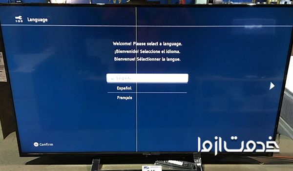 خط افتادن روی صفحه تلویزیون