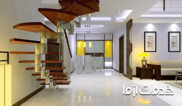 نمونه سنگ دیوار راه پله - نمای سنگ دیوار راه پله