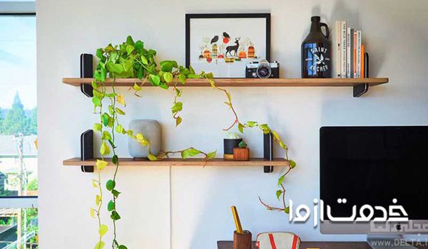 استفاده از شلف در تزیین منزل با گل طبیعی