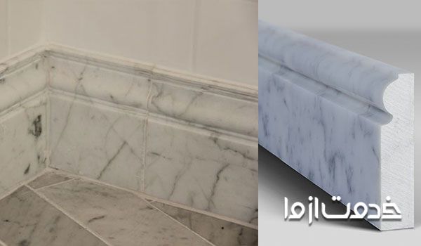 قرنیز سنگی از جنس مرمر و تراورتن