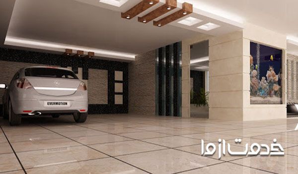 مدل سنگ کف پارکینگ برای مجتمع 