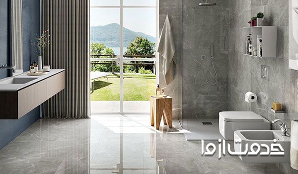 سرامیک طرح سنگ برجسته کف 