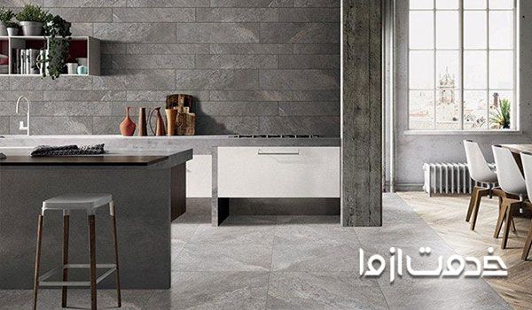 دیوارهای سنگی اشپزخانه