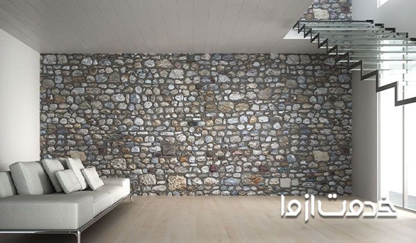 دیوار سنگی خانه برای نمای ساختمان