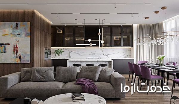 دیوار پوش سنگی مرمر برای آشپزخانه