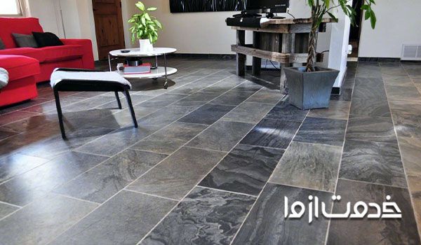 نصب سنگ اسلب کف