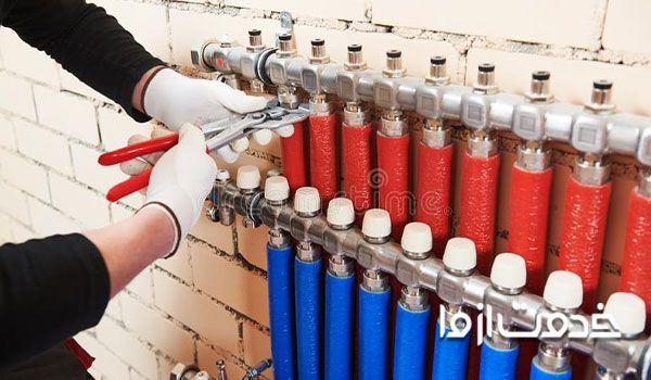 نصب شیرآلات در لوله کشی کلکتوری