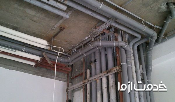شروع نصب لوله پلیکای ساختمان