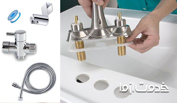مراحل نصب شیرآلات روشویی
