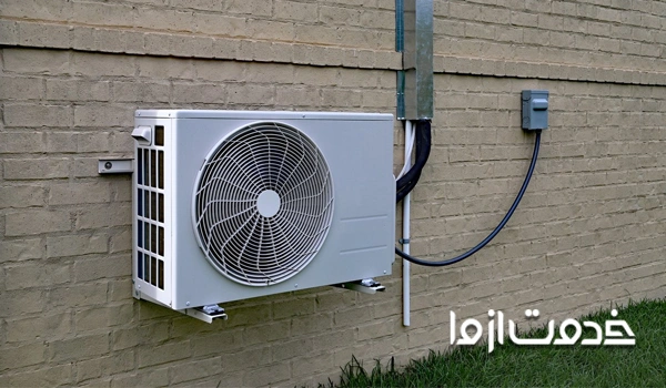 نصب کندانسور کولر گازی روی دیوار	