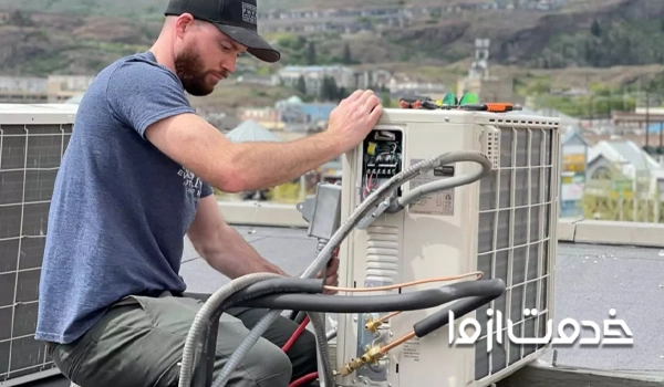 نصب کندانسور در پشت بام