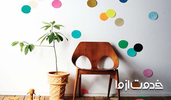 روش ساده تزیین دیوار با کاغذ رنگی