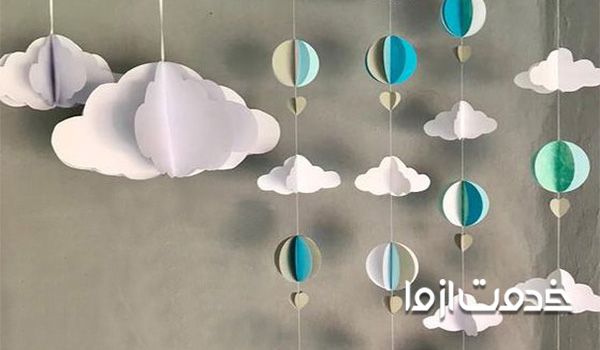 تزیین دیوار اتاق کودک با کاغذ رنگی