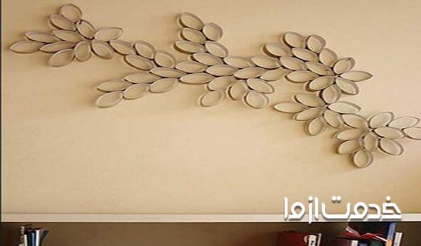 تزیین دیوار با کاغذ رنگی تک رنگ و ساده