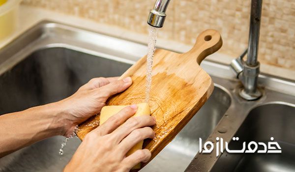 تميز كردن تخته گوشت چوبی و پلاستیکی