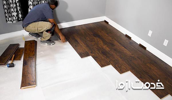 طریقه نصب پارکت روی سرامیک