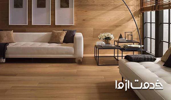 نصب پارکت روی دیوار