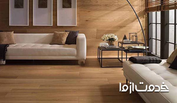 نصب پارکت روی دیوار