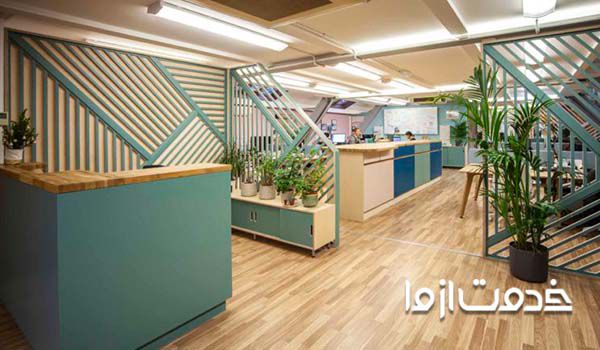 کفپوش محل کار و طرح پارکت 