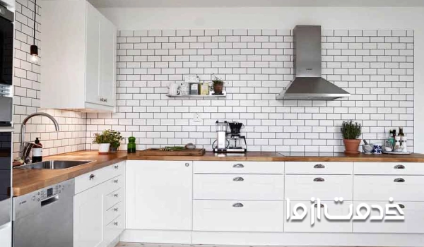 کاشی آشپزخانه آجری