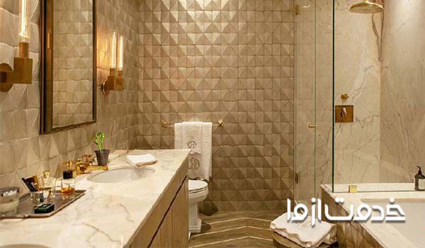 طرح کاشی حمام و کاشی کاری کق توالت