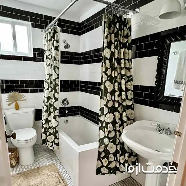 کاشی‌های کلاسیک سفید و سیاه (مترو تایلس)