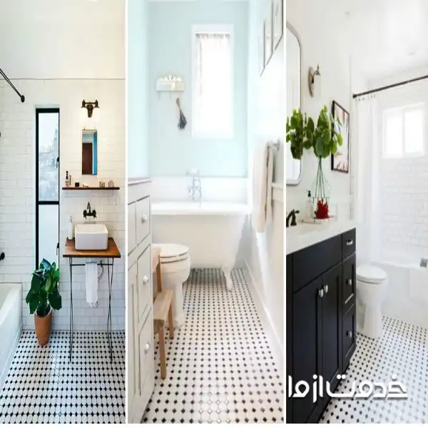 کاشی‌های طرح موزاییک با رنگ‌های متنوع