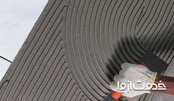 کاشی کاری با چسب