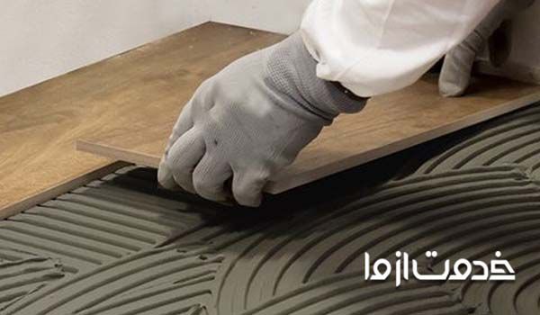 نحوه نصب کاشی با چسب