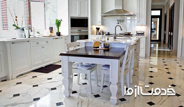  کاشی کاری مدرن سرویس بهداشتی و آشپزخانه