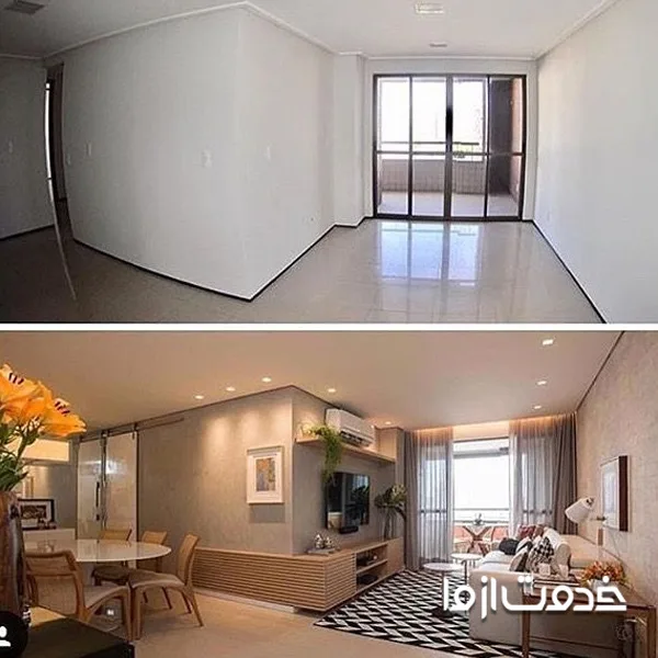 بازسازی آپارتمان های بزرگ و کوچک